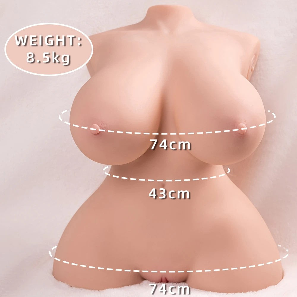 Shequ Tiny Doll İtme Fonkiyon İskelet Yarım Vücut Masturbator SQ-MAT20072