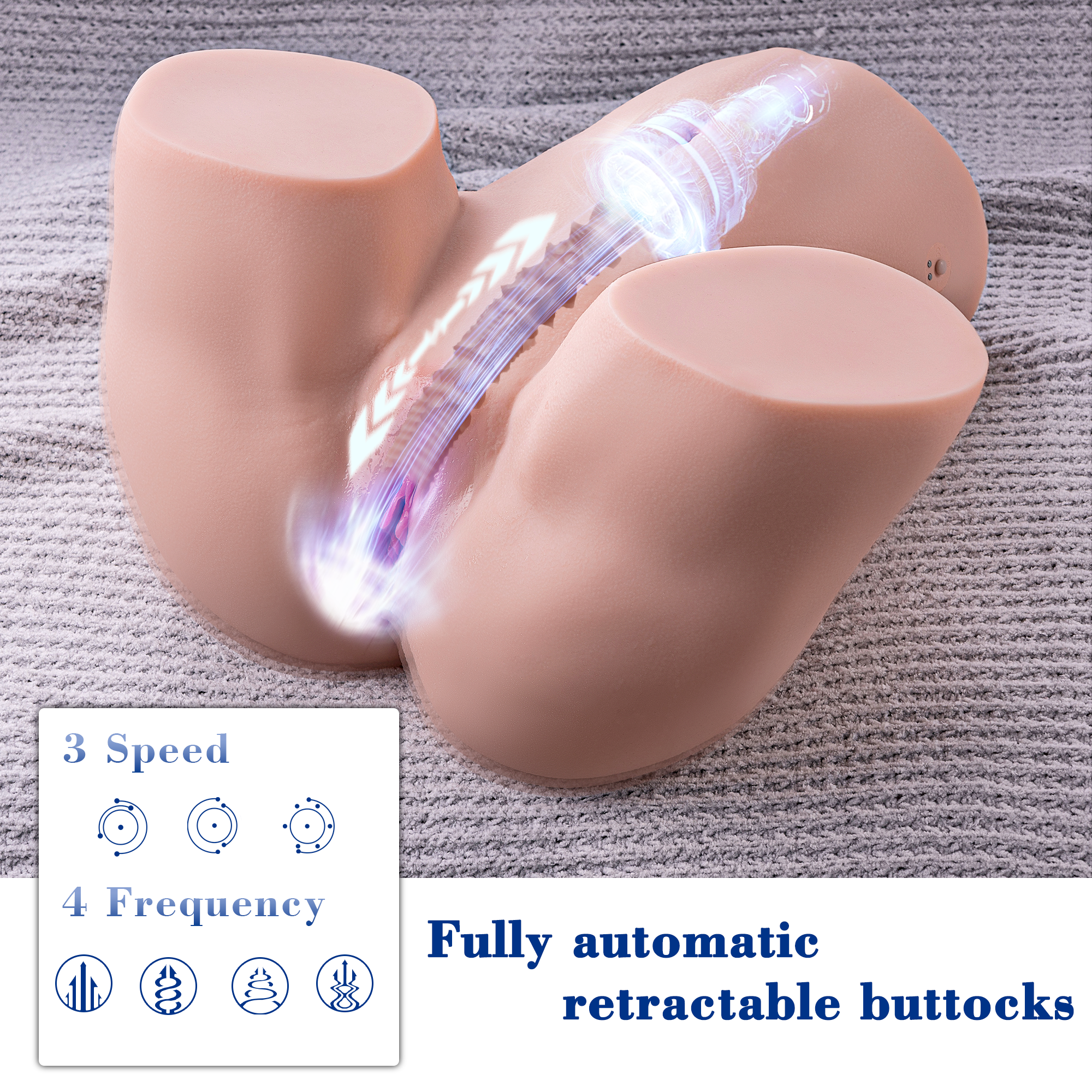 Shequ Gina Otomatik Şarjlı ve Hareketli Vajina Masturbator SQ-MAT50084