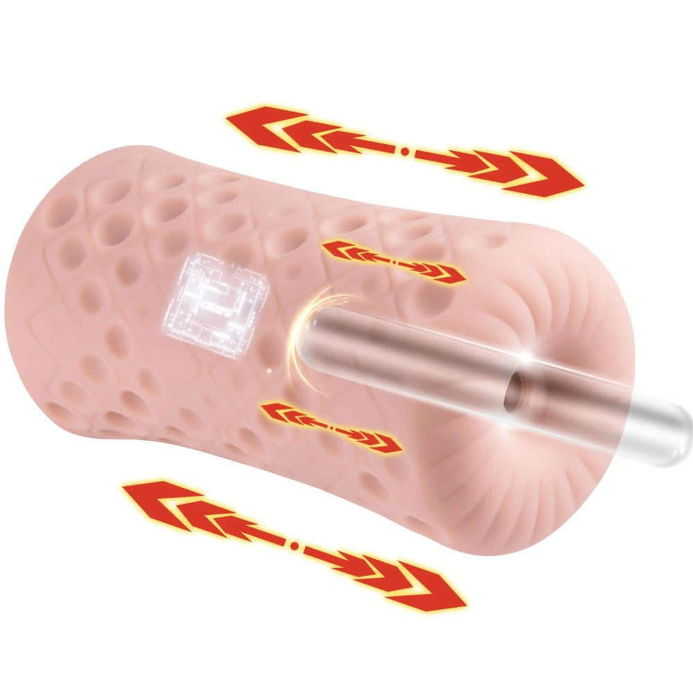 Shequ No.2 White Vagina İleri Geri Hareketli Vajina Masturbator SQ-MAT60137