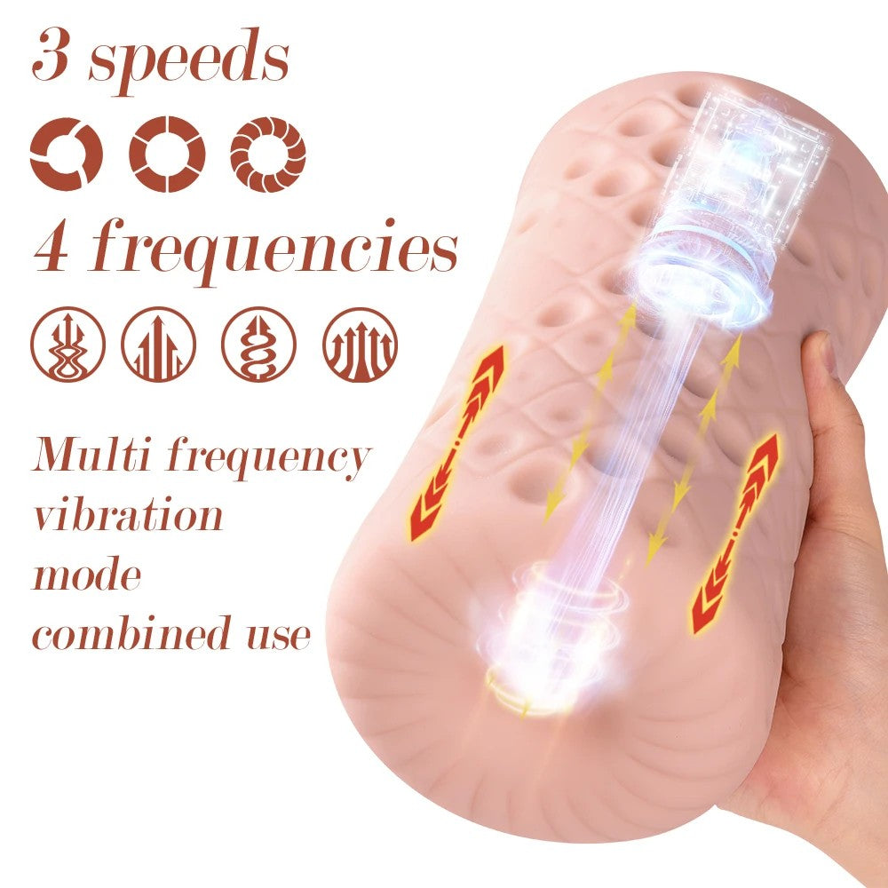 Shequ No.2 White Vagina İleri Geri Hareketli Vajina Masturbator SQ-MAT60137