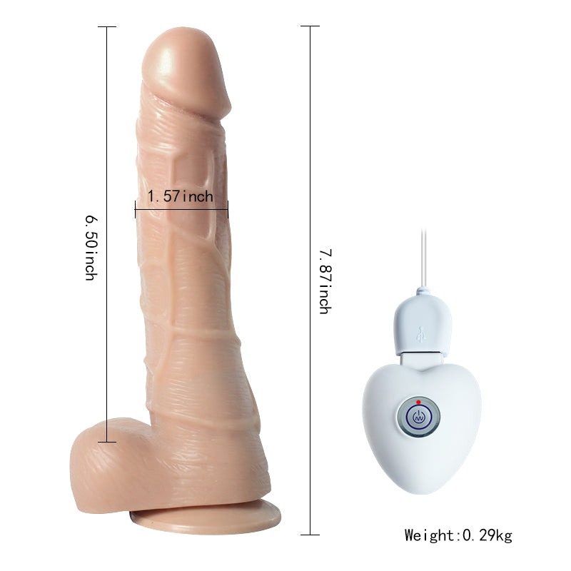 Shequ Vibrating Rotating Dildo 8.1'' Dönebilen Hareketli 20 cm Realistik Penis SQ-T10005-L