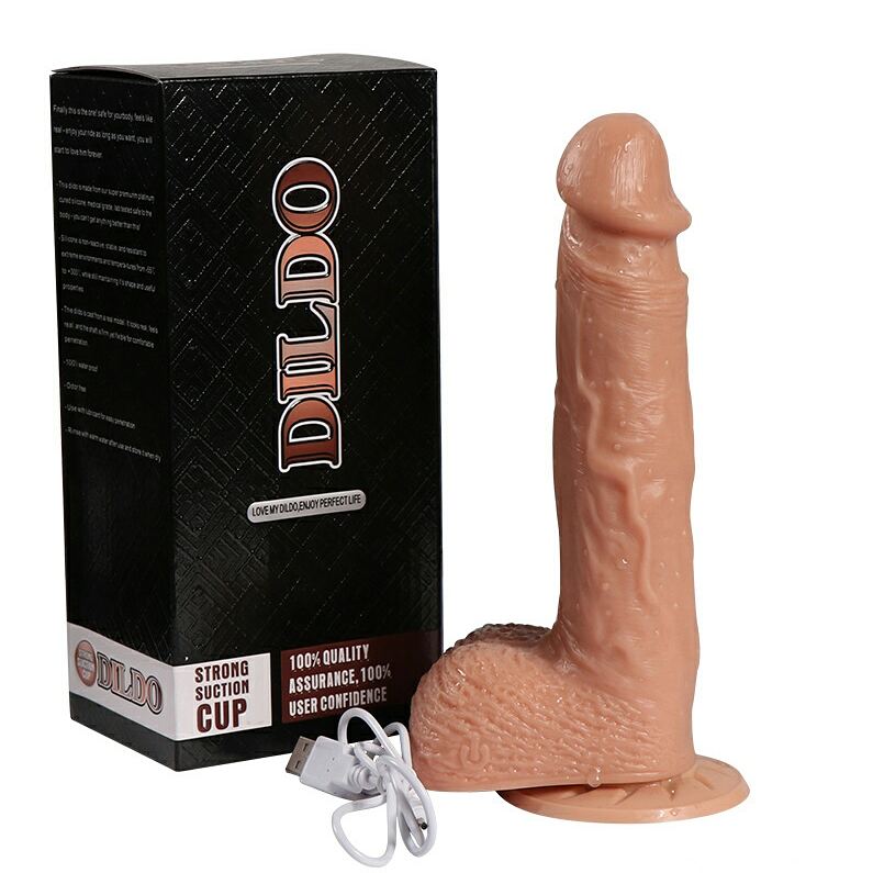 Shequ Hill Telescopic Dildo İleri Geri Hareketli Realistik Penis SQ-T10007