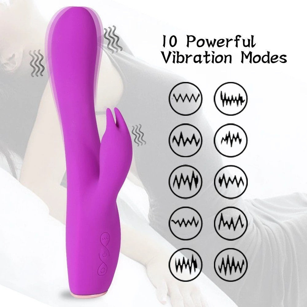 Shequ Eartha 10 Fonksiyonlu Titreşimli G-Bölgesi ve Klitoris Rabbit Vibratör SQ-V10103