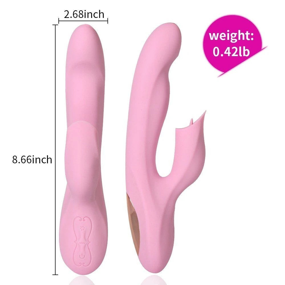 Shequ Pearly Dil Hareketli G-Noktası Stimülasyon Vibratör SQ-V10104 Pink