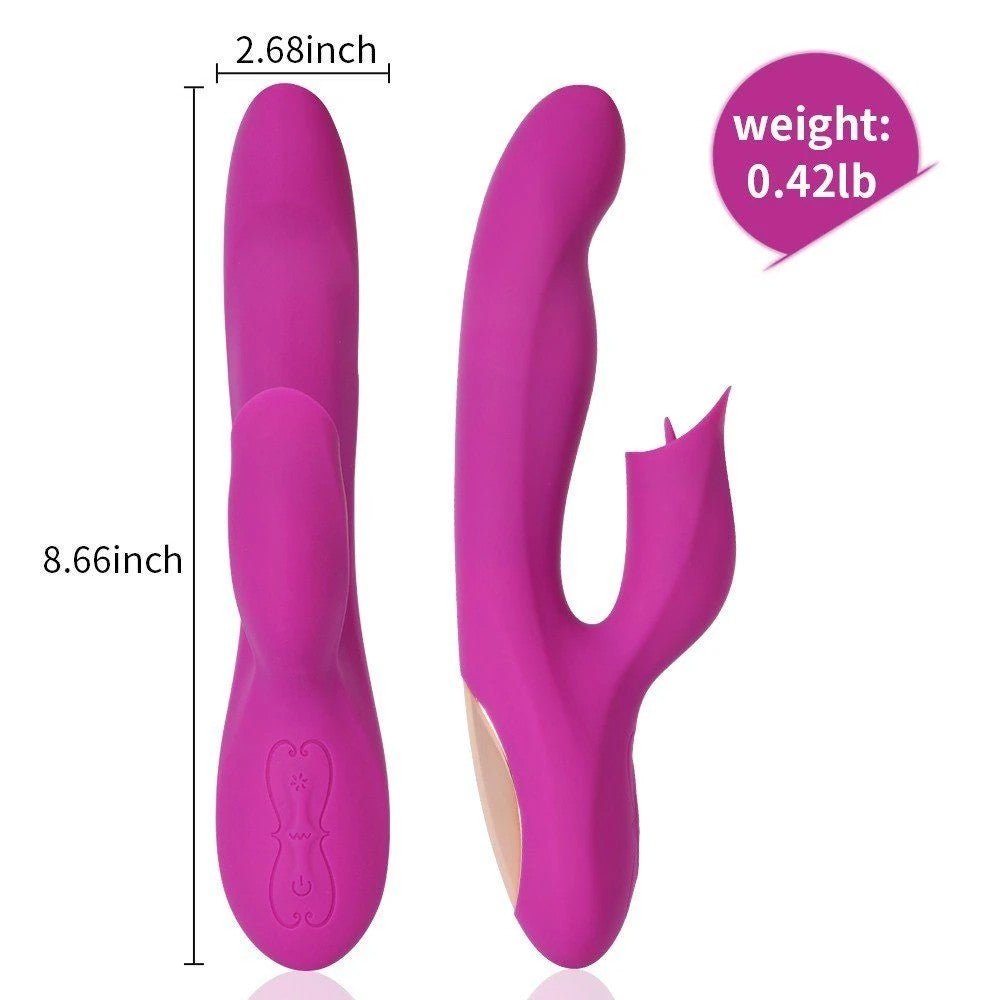 Shequ Pearly Dil Hareketli G-Noktası Stimülasyon Vibratör SQ-V10104 Purple