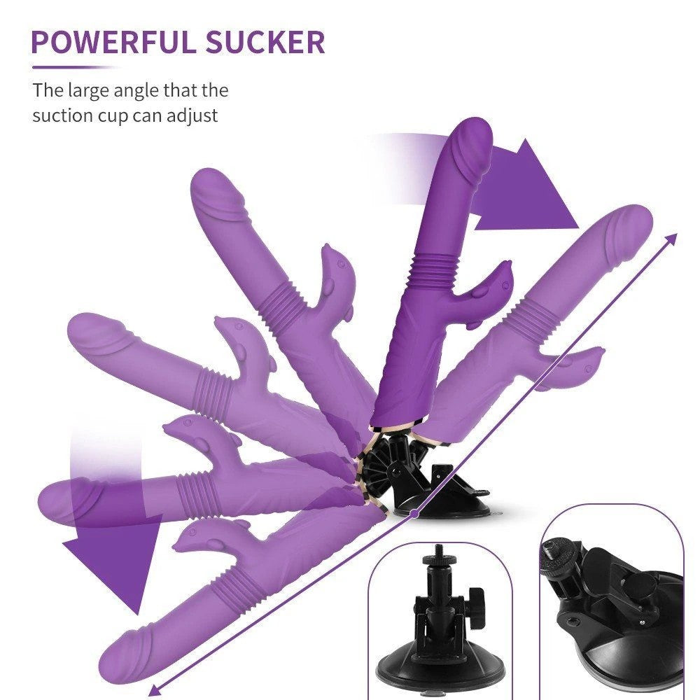 Shequ Ricky Sabitlenebilirİleri Geri ve Klitoral Rabbit Vibratör SQ-V10124-H