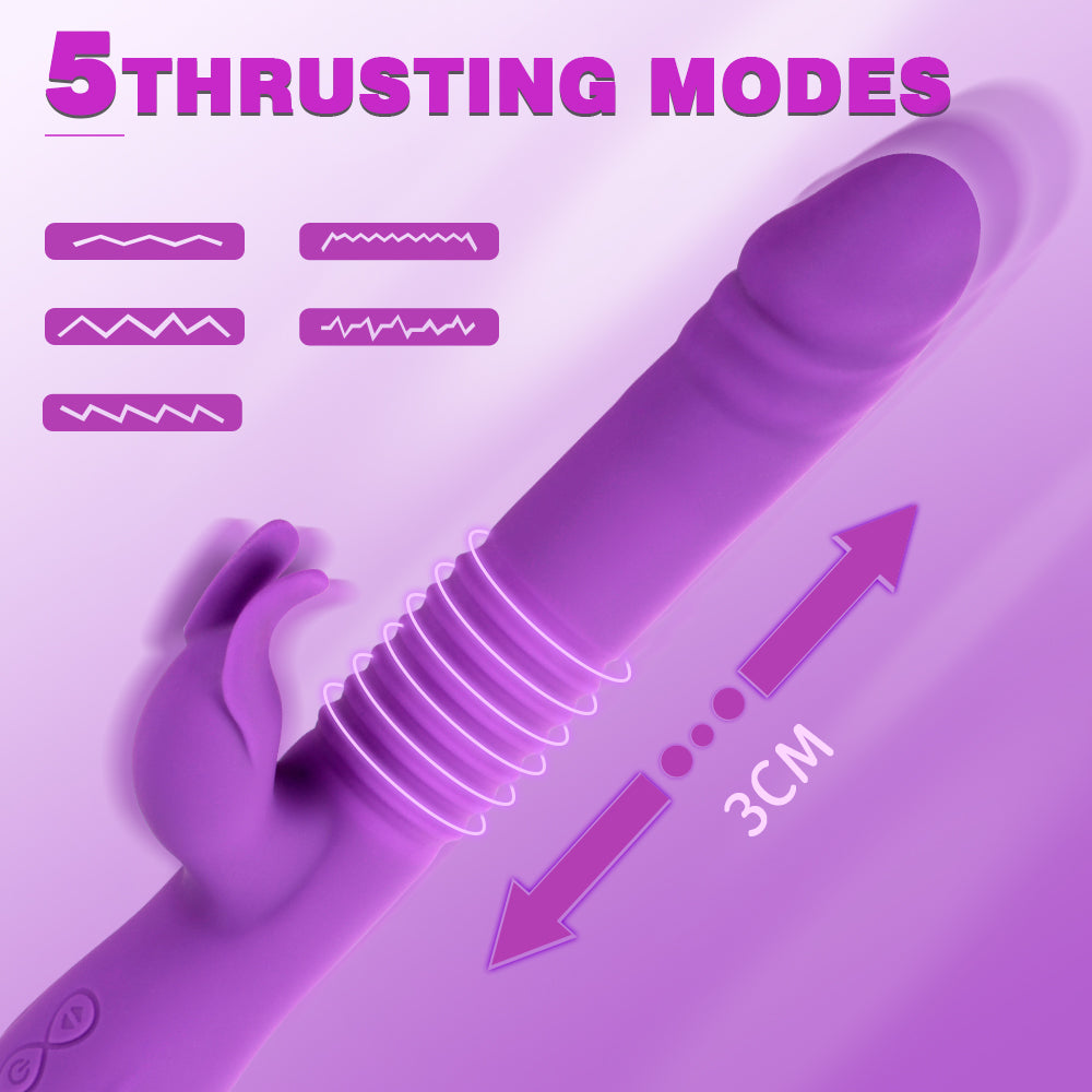 Shequ Leo İleri Geri ve Klitoral Dil Hareketli Rabbit Vibratör SQ-V10125