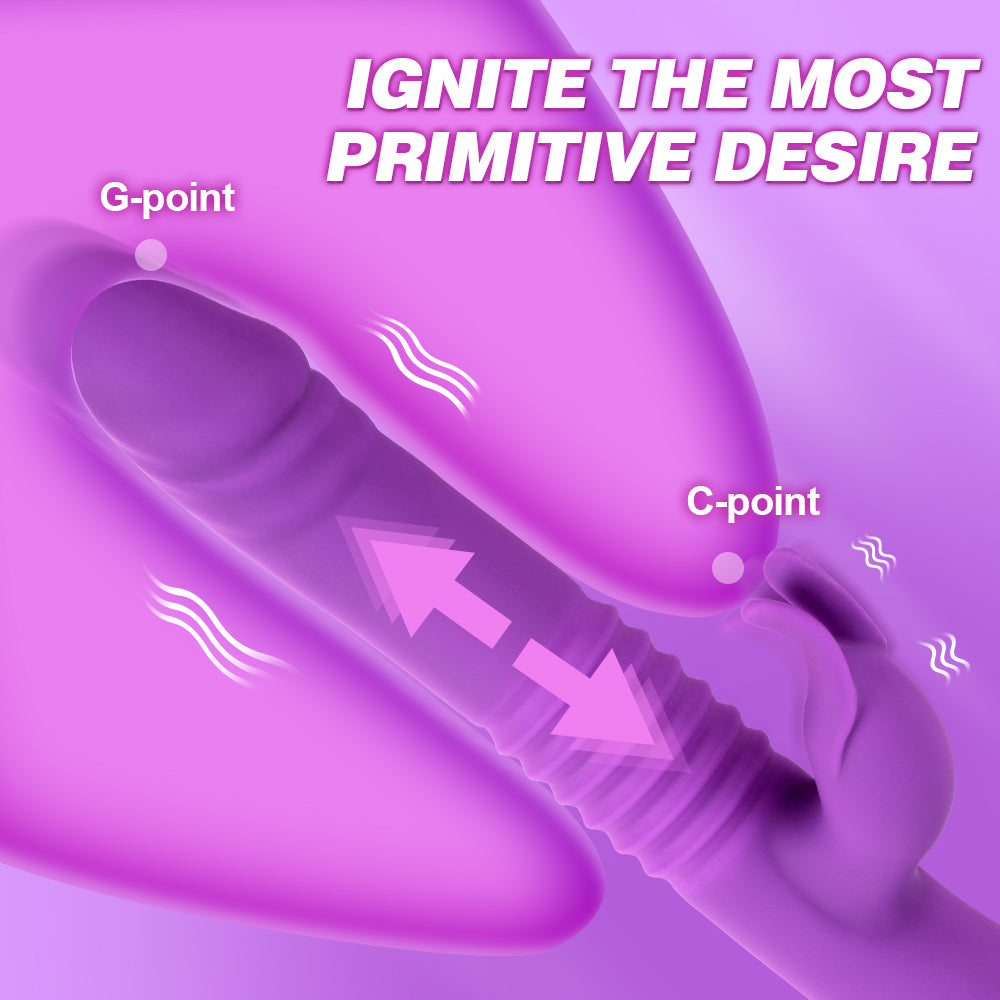 Shequ Leo İleri Geri ve Klitoral Dil Hareketli Rabbit Vibratör SQ-V10125