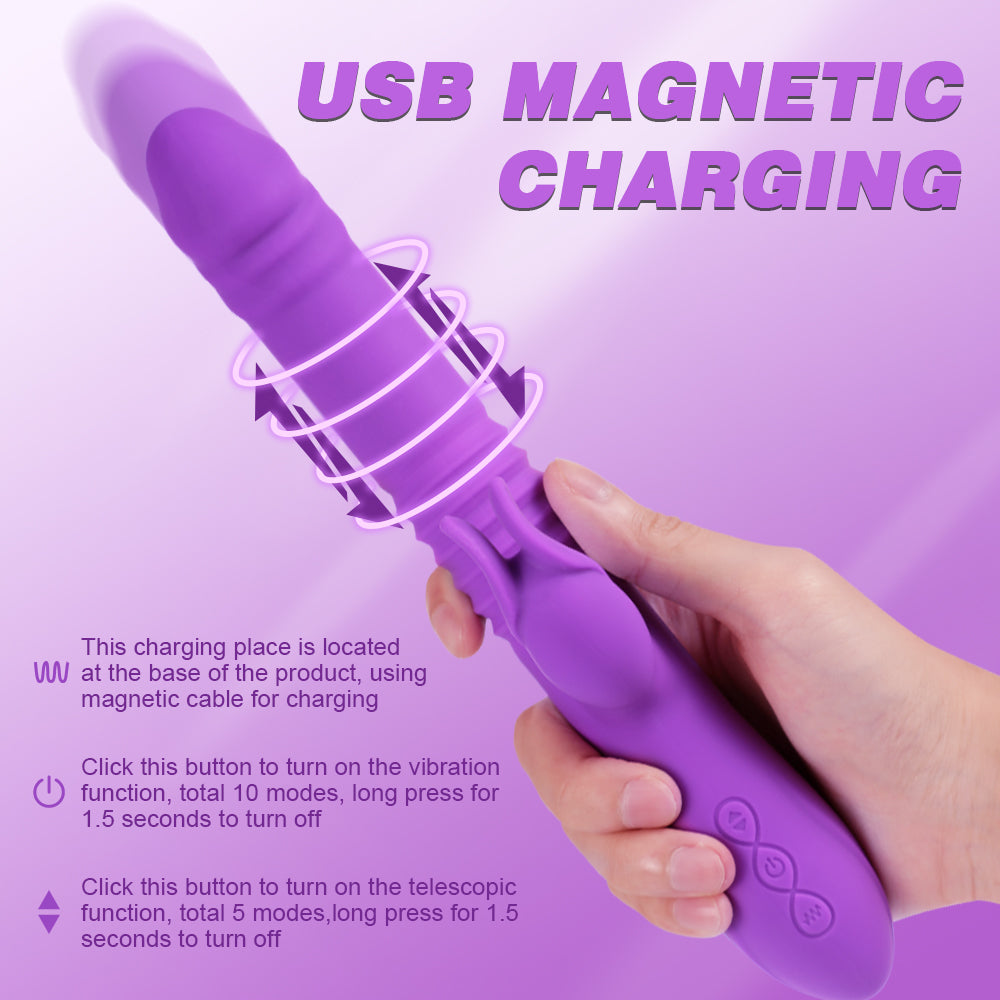 Shequ Leo İleri Geri ve Klitoral Dil Hareketli Rabbit Vibratör SQ-V10125