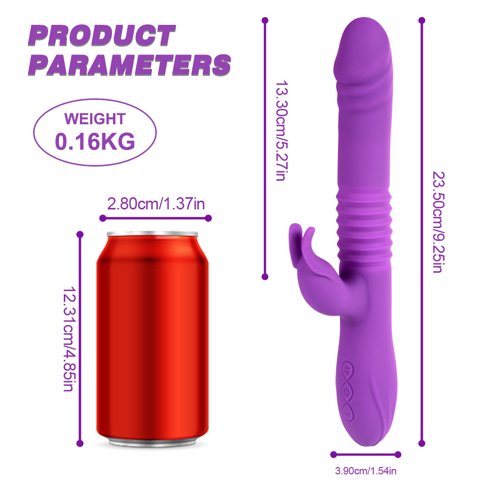 Shequ Leo İleri Geri ve Klitoral Dil Hareketli Rabbit Vibratör SQ-V10125