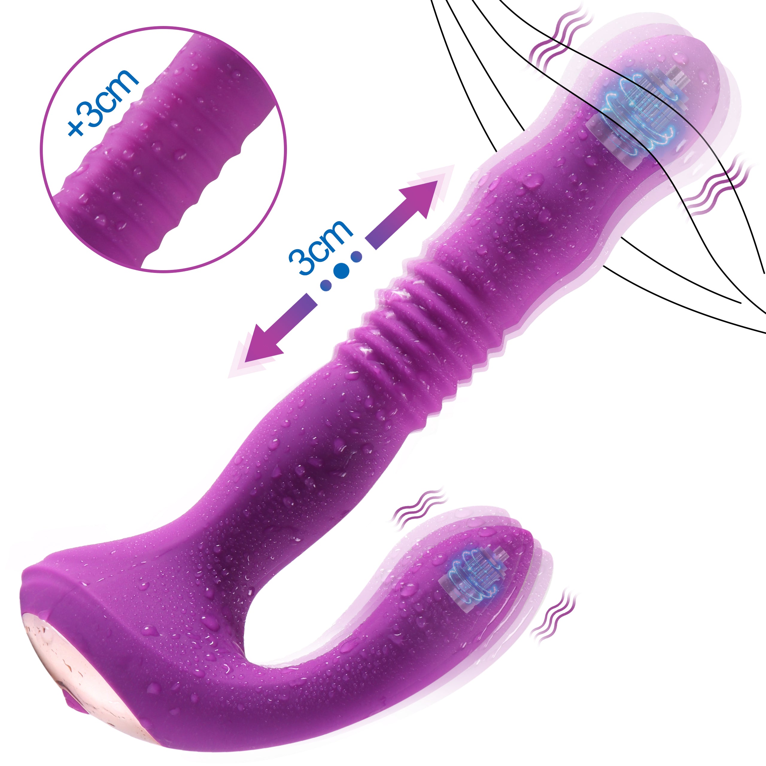Shequ Ariel Telescopic İleri Geri Hareketli Vibratör SQ-V10126
