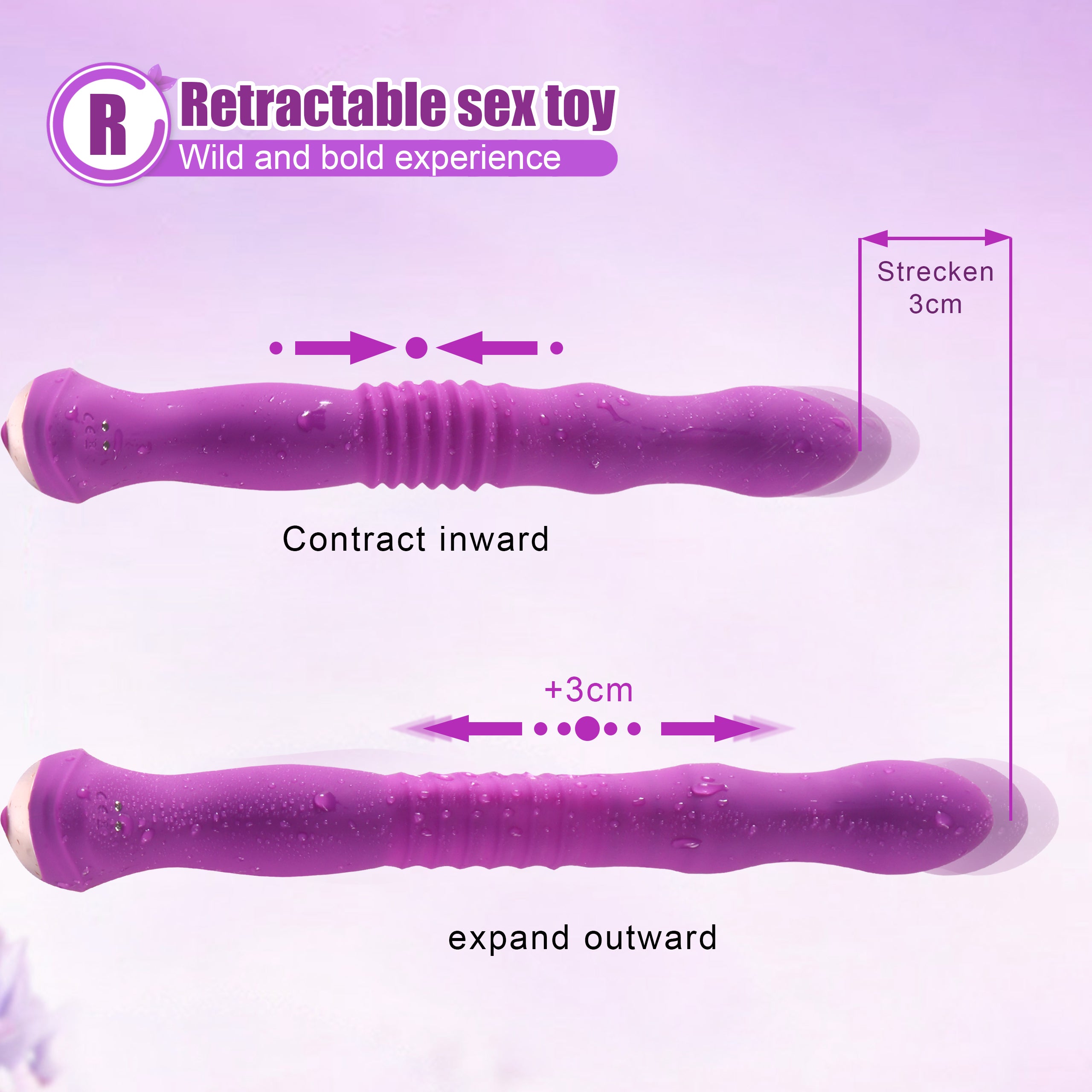 Shequ Ariel Telescopic İleri Geri Hareketli Vibratör SQ-V10126