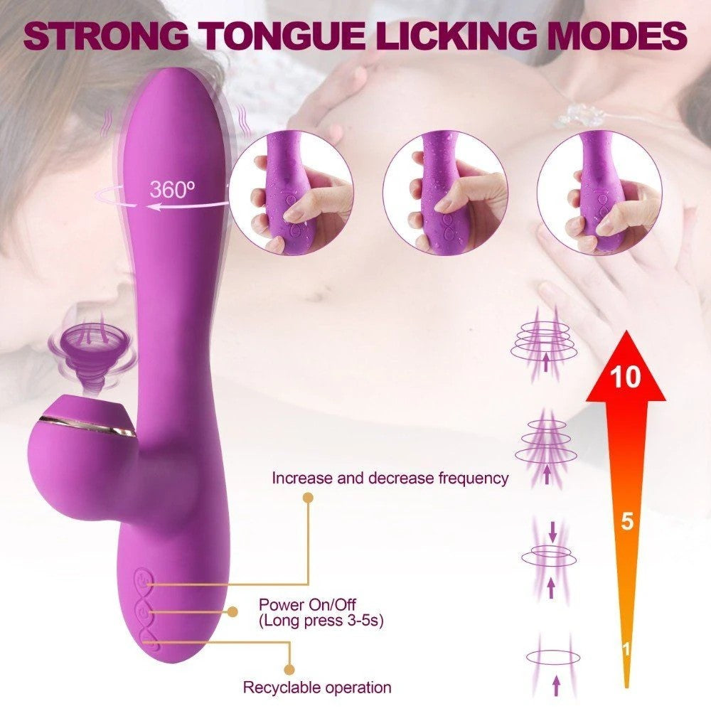 Shequ Sandy Emiş Güçlü ve Dönebilen Hareketli Rabbit Vibratör SQ-V10127