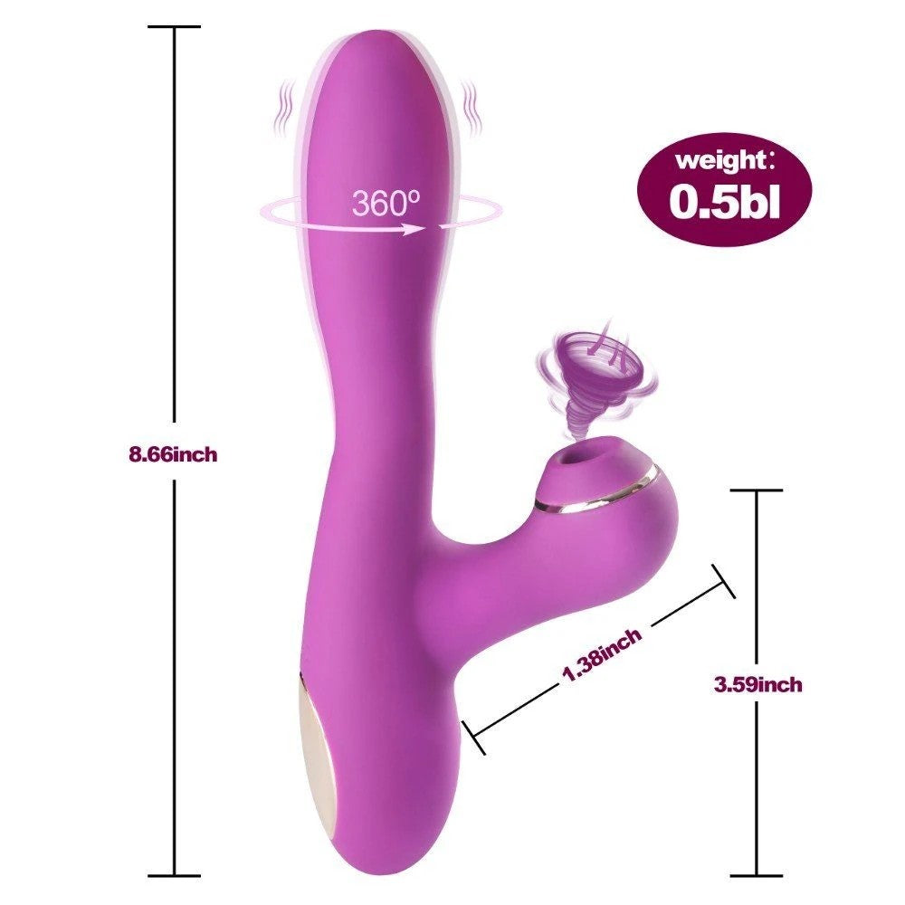 Shequ Sandy Emiş Güçlü ve Dönebilen Hareketli Rabbit Vibratör SQ-V10127