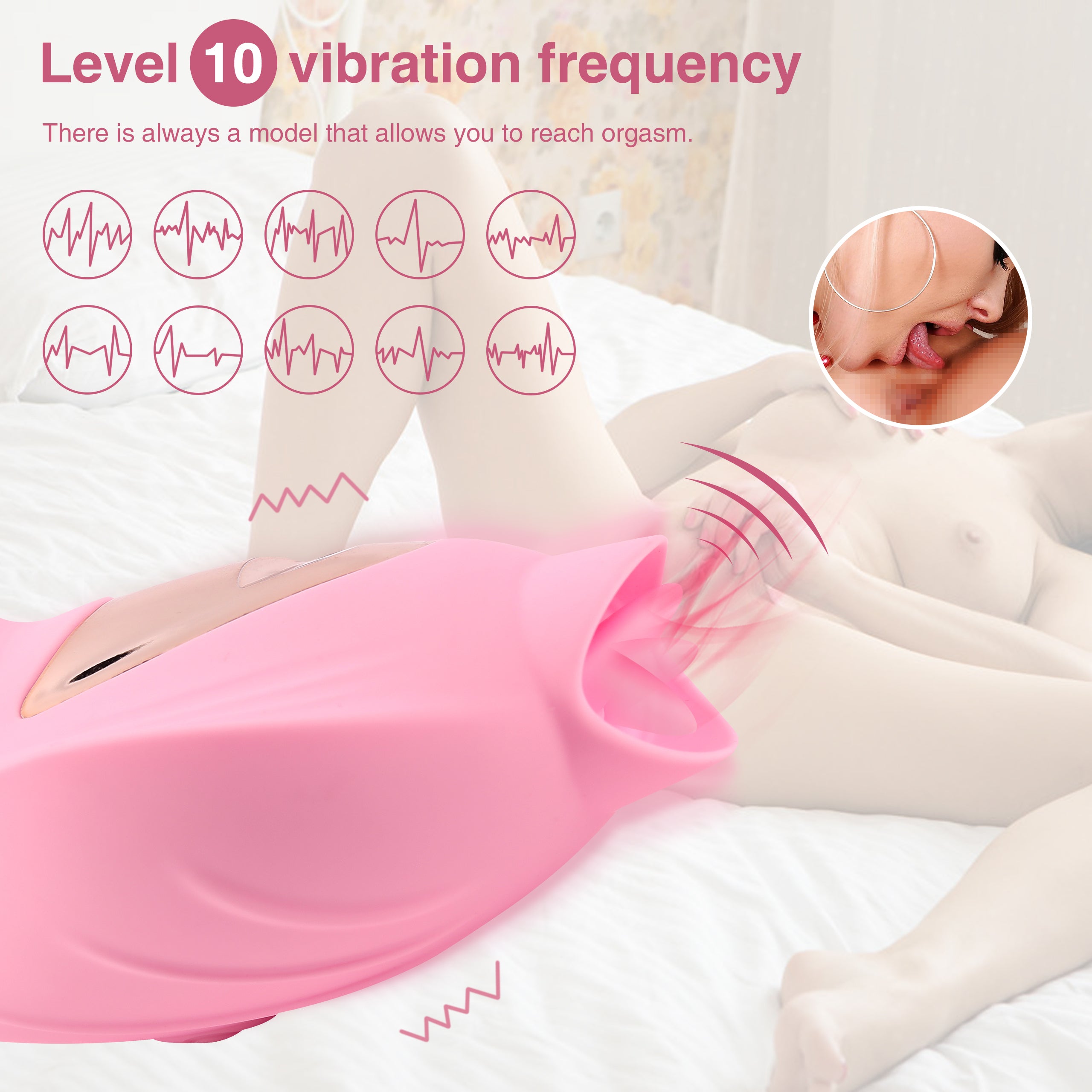 Shequ Queena Emiş Güçlü ve Dil Hareketli Vibratör SQ-V10146