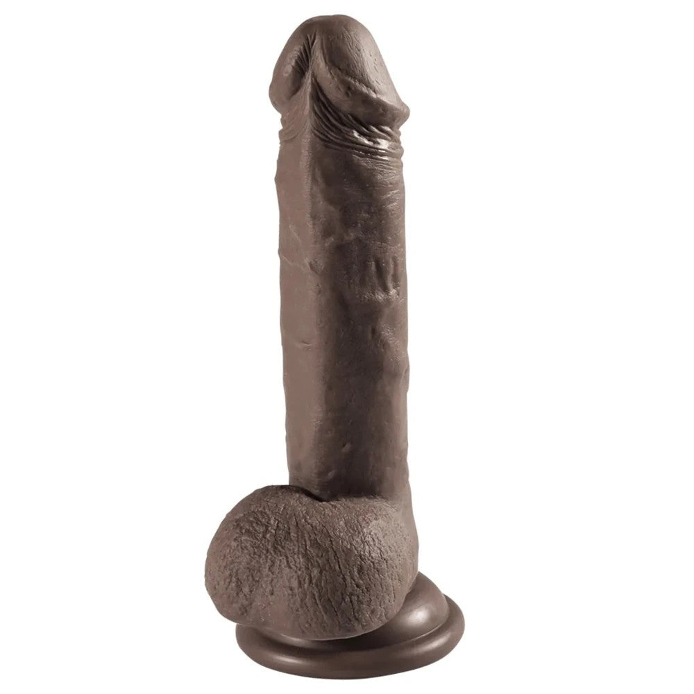 Shequ Dildo Series Addison Çift Katmanlı 17 cm Realistik Penis SQ-WBD10046 Brown