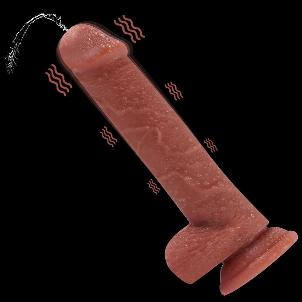 Shequ Dave Vibrating Dildo 21.5 Cm Boşalabilir Realistik Penis SQ-WBD10142-V