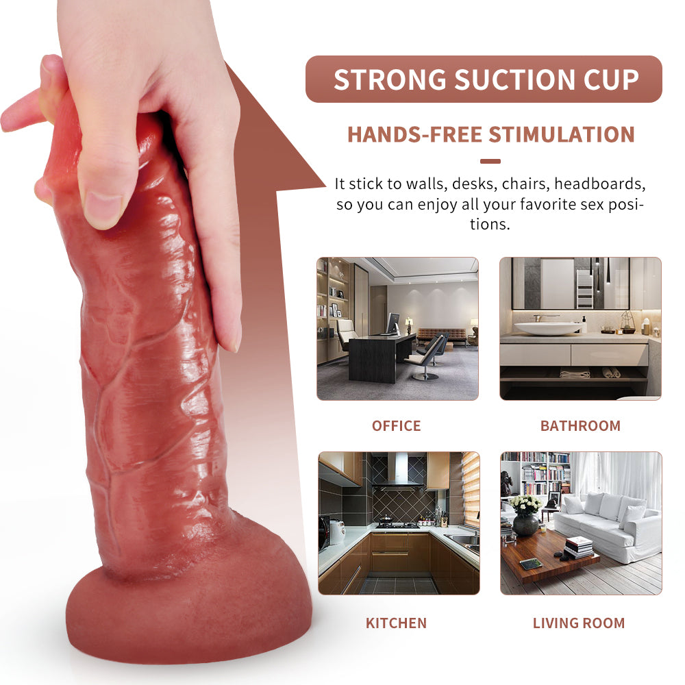 Shequ Tom Vibrating Hareketli ve Titreşimli Realistik Penis SQ-WBD10172-V