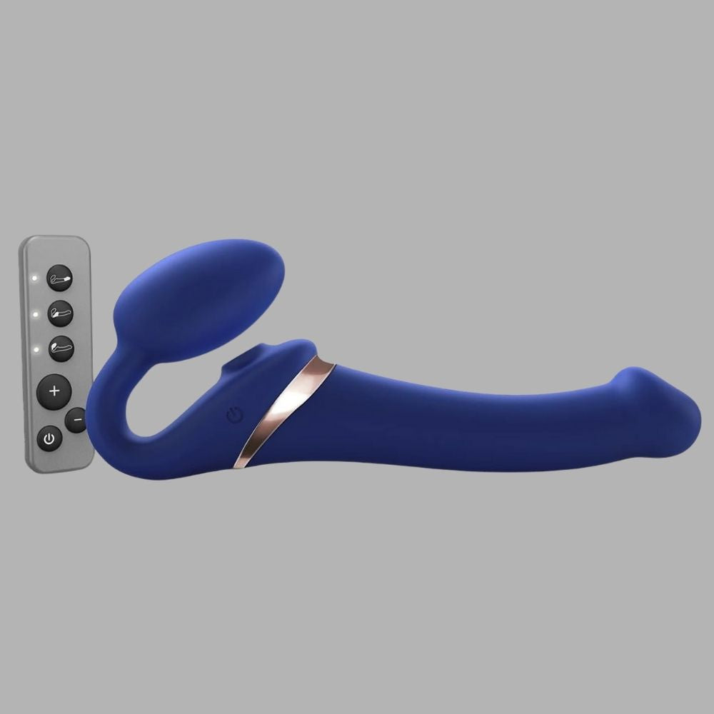 Strap-On Me Multi Orgasm Strapless Strapon 3 Motor Vibratör Small Blue