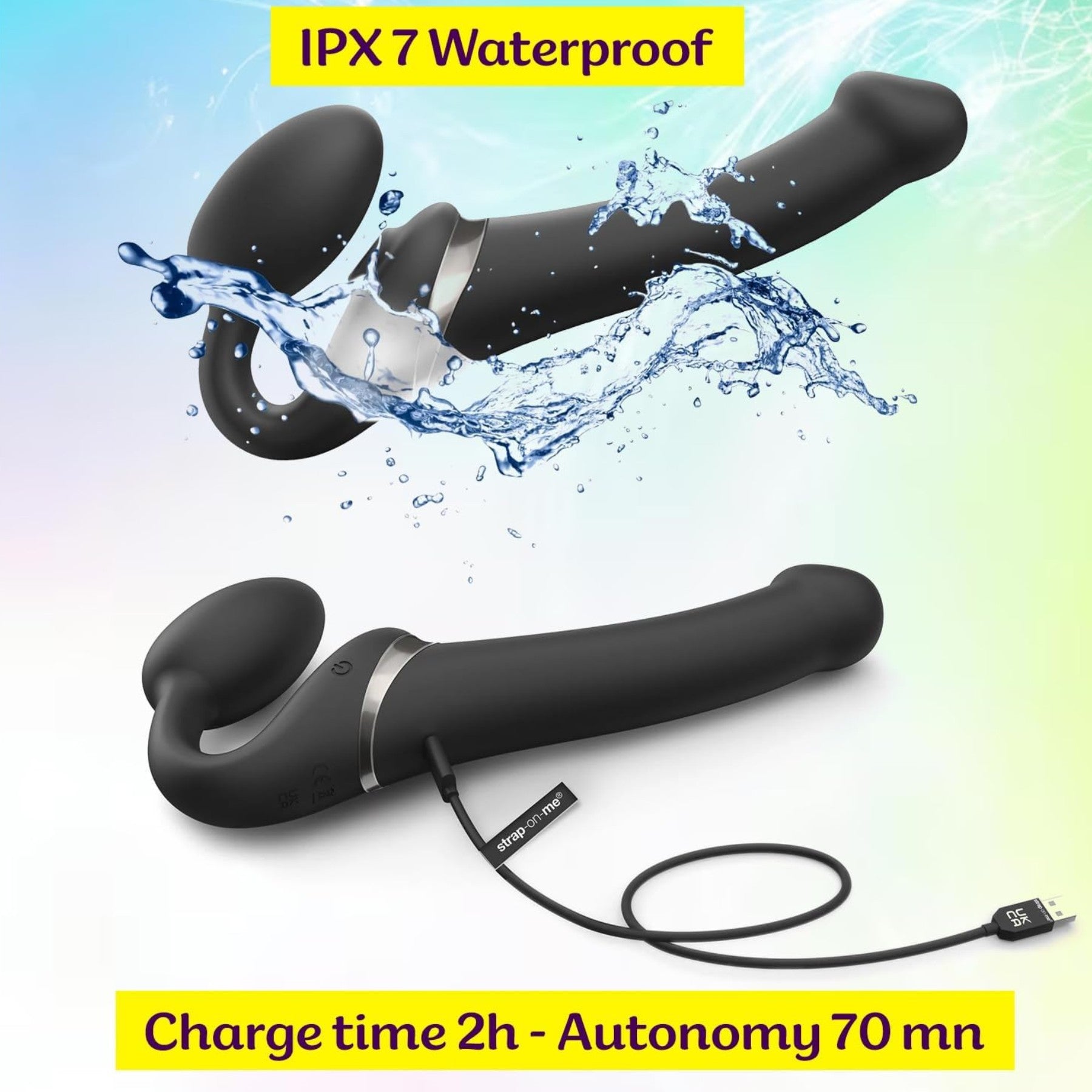 Strap-On Me Multi Orgasm Strapless Strapon 3 Motor Vibratör XLarge Black