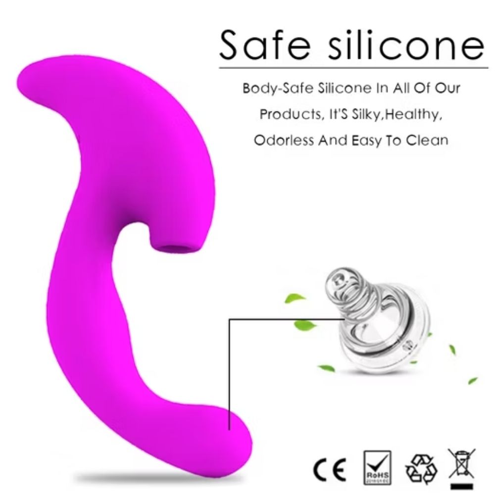 Vera Suck Vibration G-Stimulation Emiş Güçlü Vibratör Purple