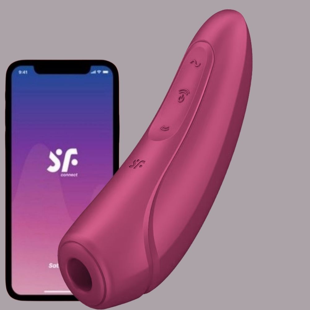 Satisfyer Curvy 1+ Pressure Wave Telefon Kontrollü Emiş Vibratör Red