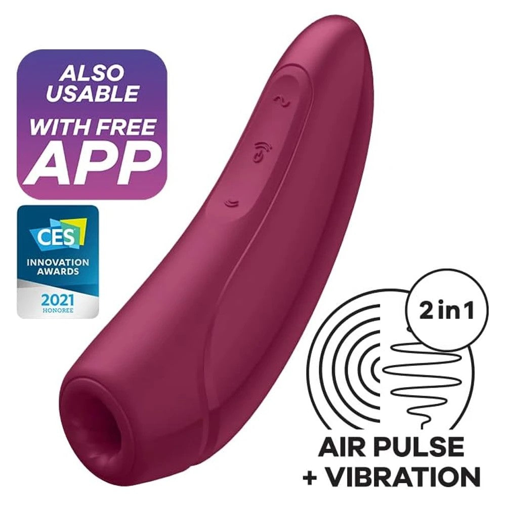 Satisfyer Curvy 1+ Pressure Wave Telefon Kontrollü Emiş Vibratör Red