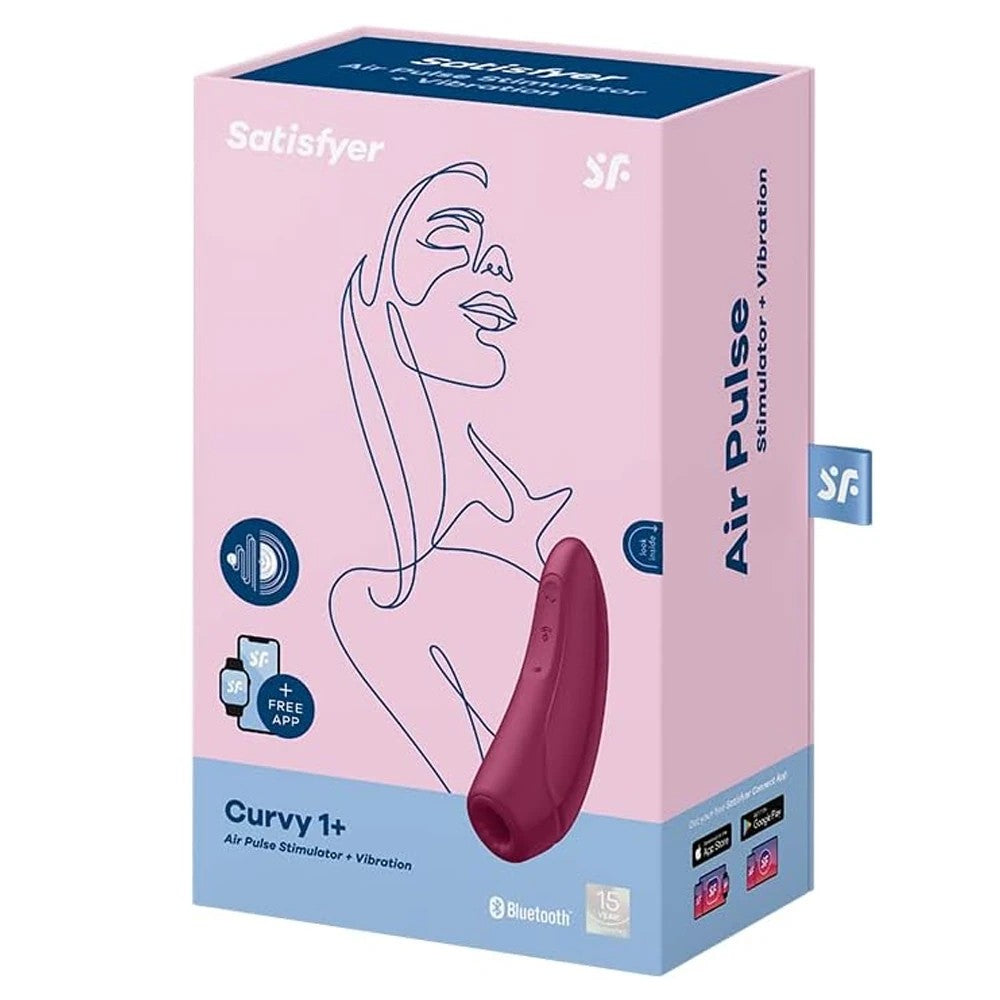 Satisfyer Curvy 1+ Pressure Wave Telefon Kontrollü Emiş Vibratör Red