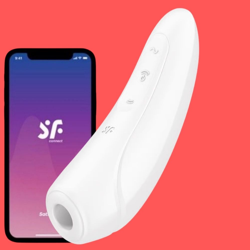 Satisfyer Curvy 1+ Pressure Wave Telefon Kontrollü Emiş Vibratör White
