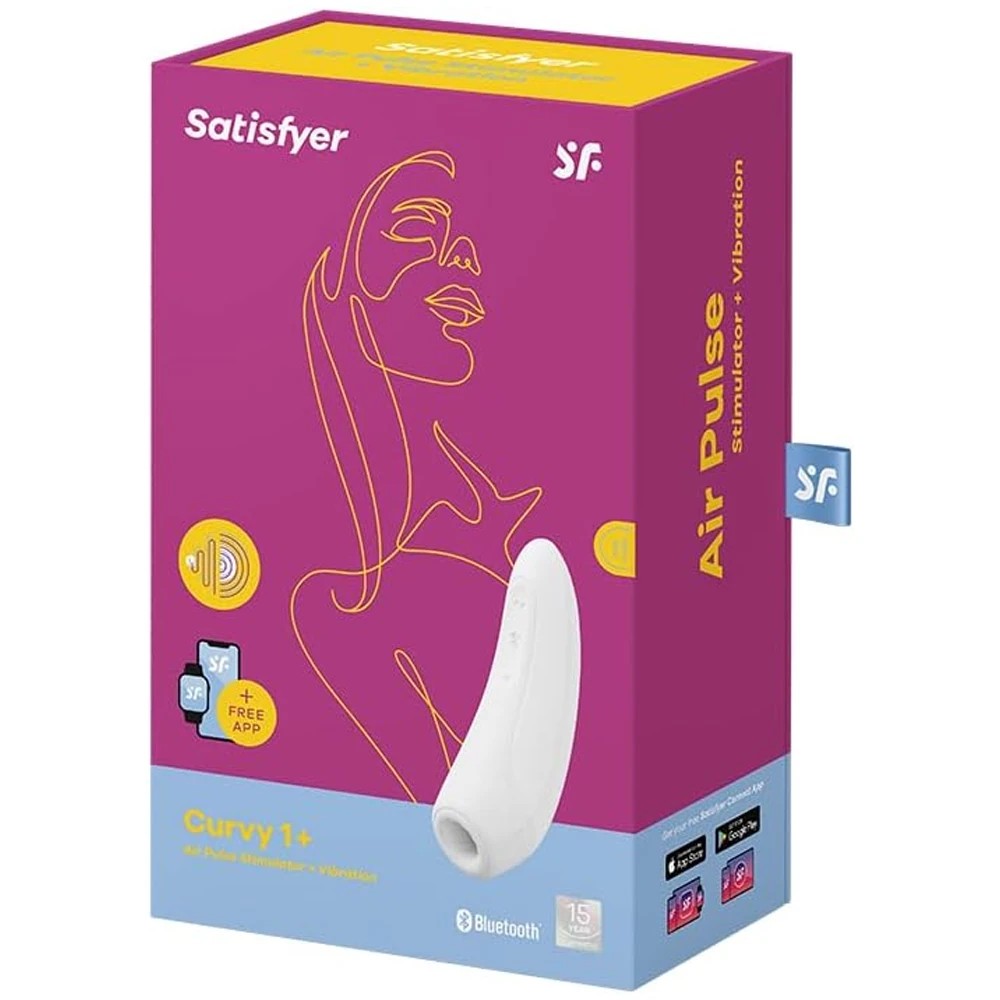 Satisfyer Curvy 1+ Pressure Wave Telefon Kontrollü Emiş Vibratör White
