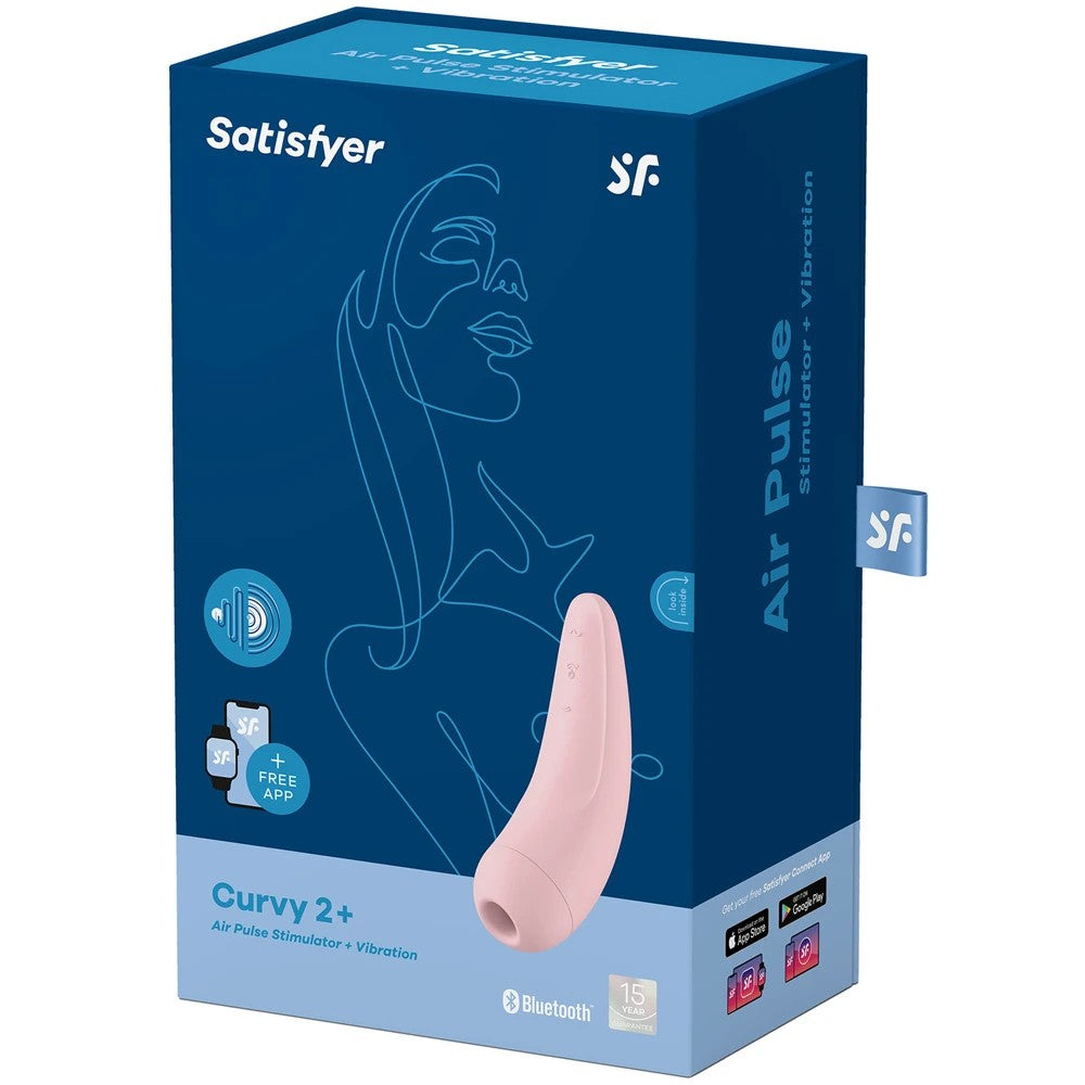 Satisfyer Curvy 2+ App-Controlled Air Pulse Emiş Güçlü Vibrator Pink