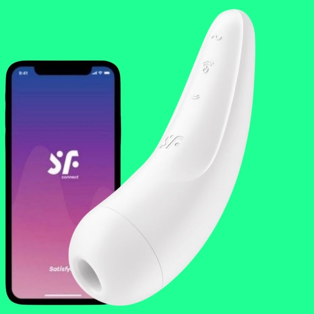 Satisfyer Curvy 2+ App-Controlled Air Pulse Emiş Güçlü Vibrator White