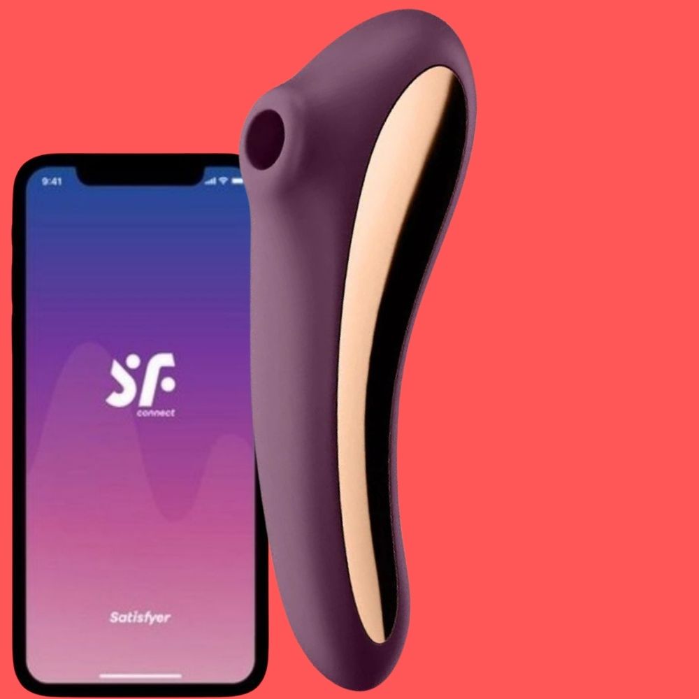Satisfyer Dual Kiss Telefon Kontrollü Emiş Güçlü Vibratör Purple