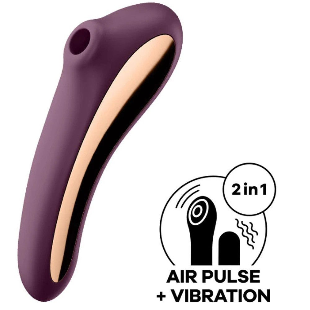 Satisfyer Dual Kiss Telefon Kontrollü Emiş Güçlü Vibratör Purple