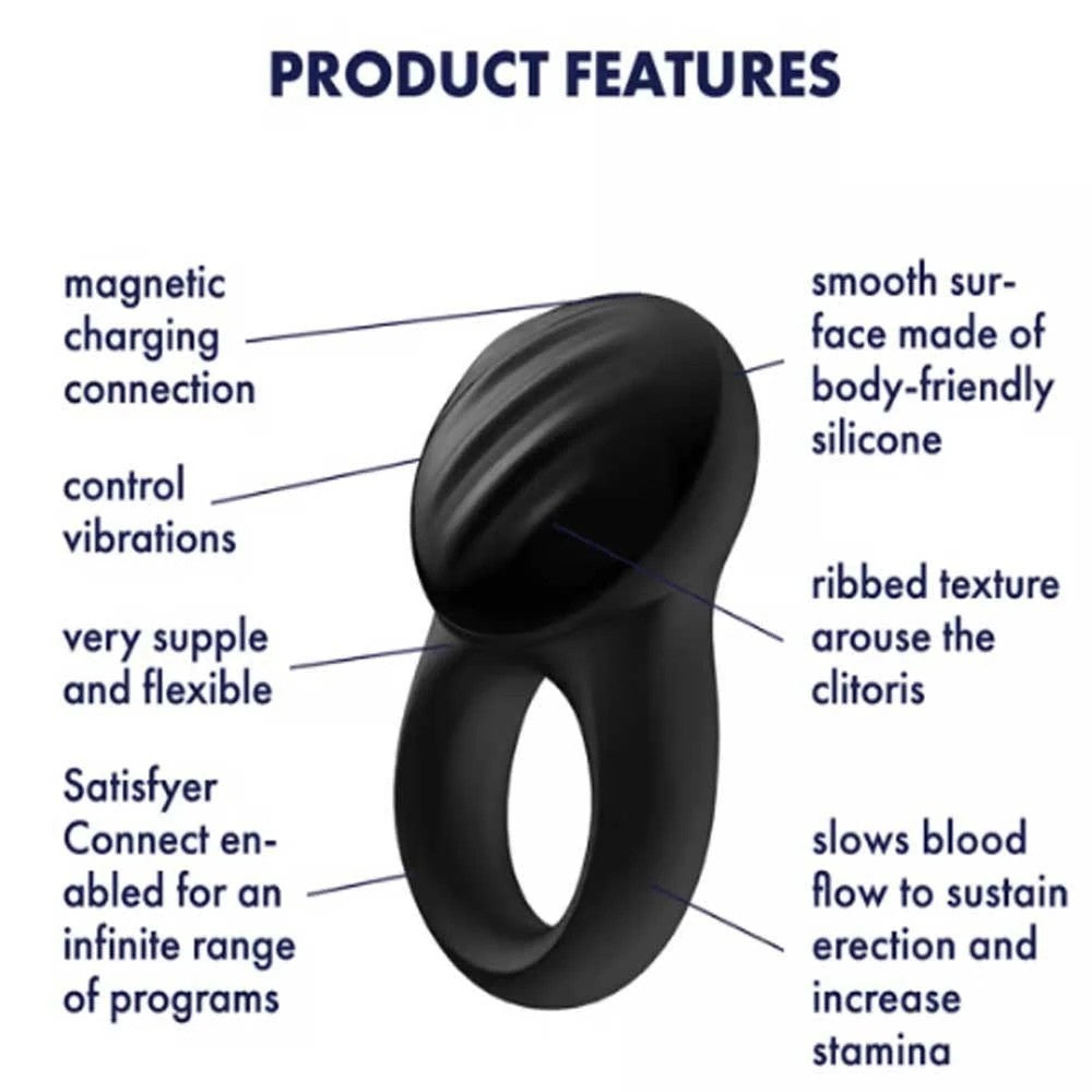 Satisfyer Signet Ring Connect App Telefon Kontrollü Penis Halkası
