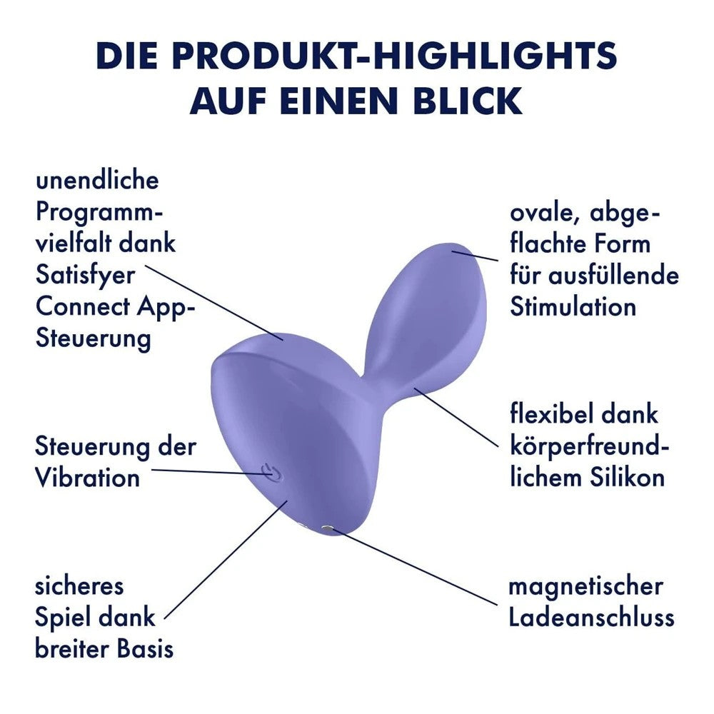 Satisfyer Sweet Seal Telefon Kontrollü Plug Vibrator Violett