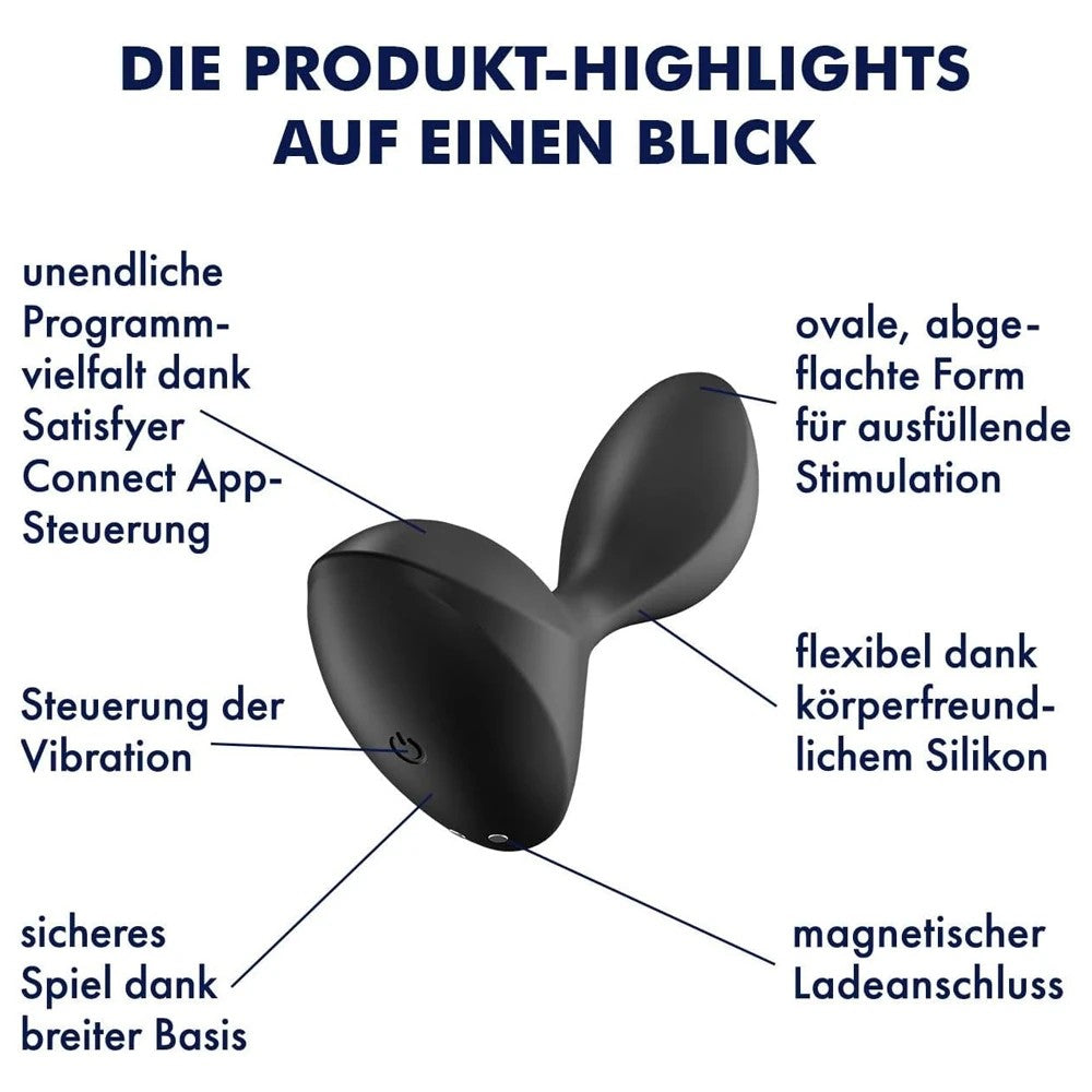 Satisfyer Sweet Seal Telefon Kontrollü Plug Vibrator Black