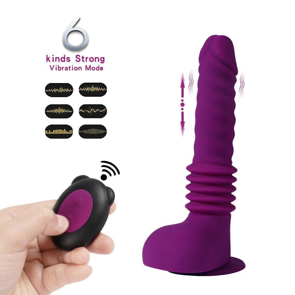 Shequ İsaiah Thrusting Dildo İleri Geri Hareketli Vibratör SQ-V1066