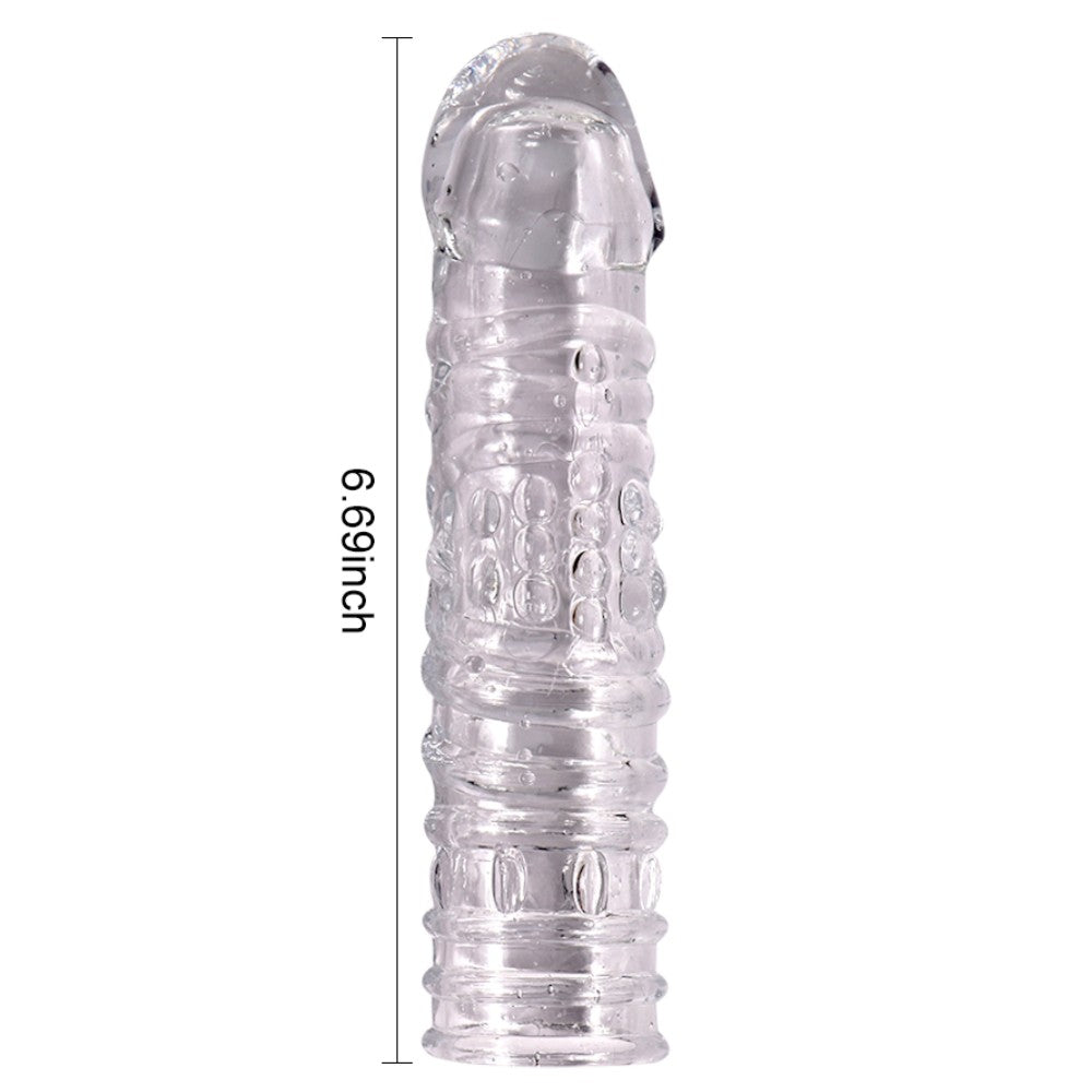 Shequ Noel Penis Sleeve Silikon Şeffaf Penis Kılıfı SQ-ML10012