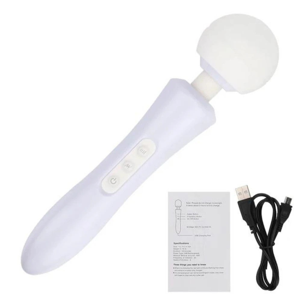 Sexual World Magic Wand Slide Massager Masaj Wand Vibratör White