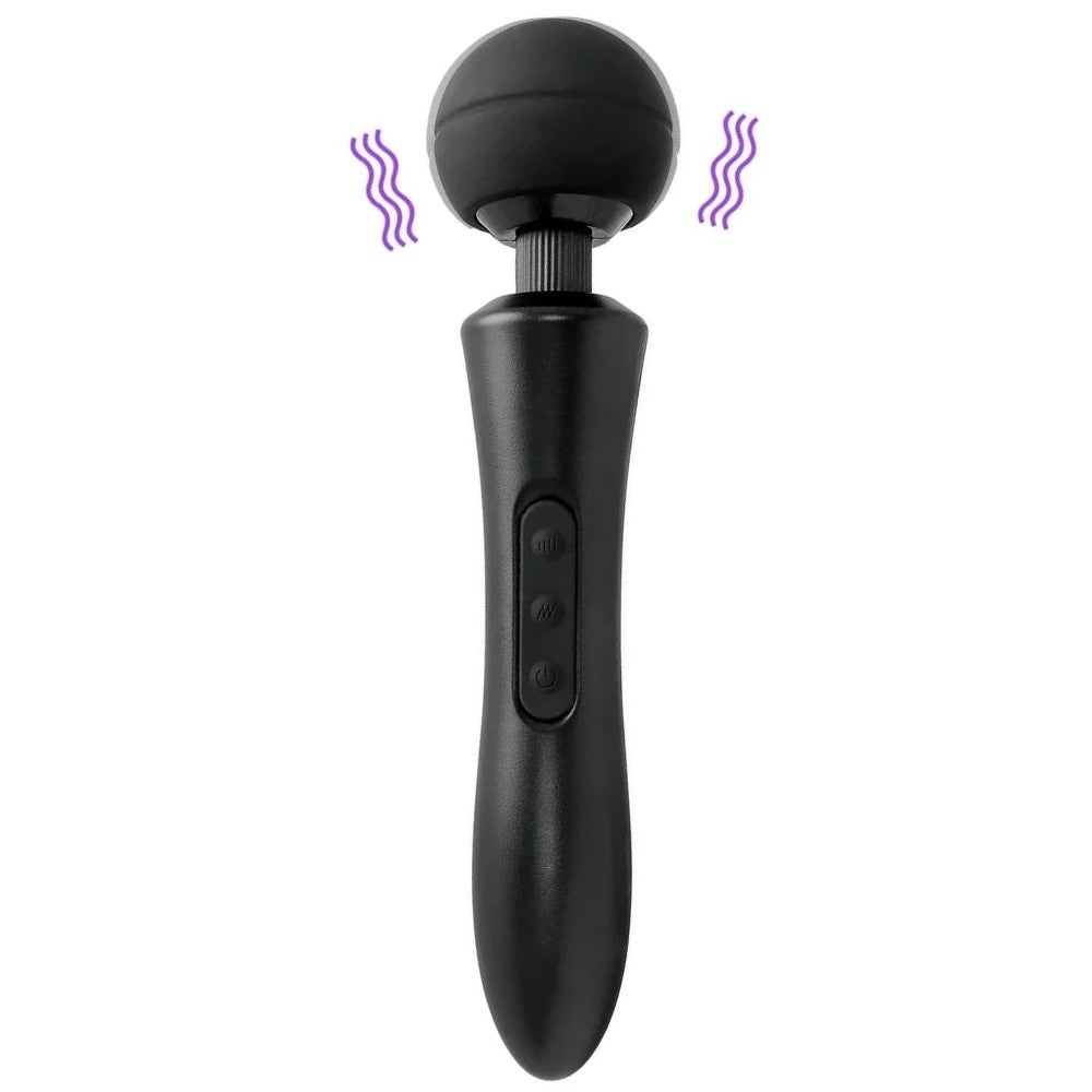 Sexual World Magic Wand Slide Massager Masaj Wand Vibratör Black