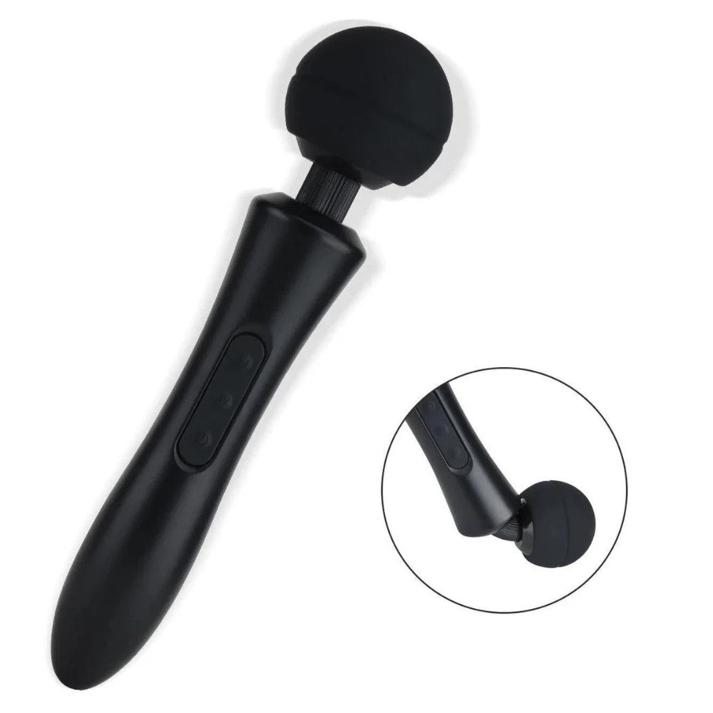Sexual World Magic Wand Slide Massager Masaj Wand Vibratör Black