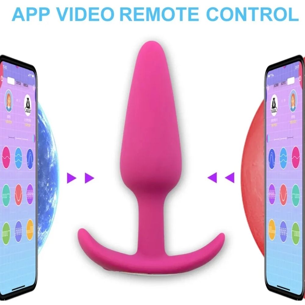 Nano Pure Slicone Remote App Control Anal Vibrator Rose