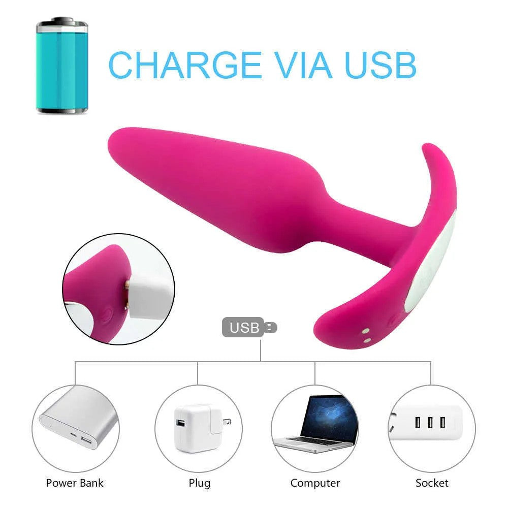 Nano Pure Slicone Remote App Control Anal Vibrator Rose