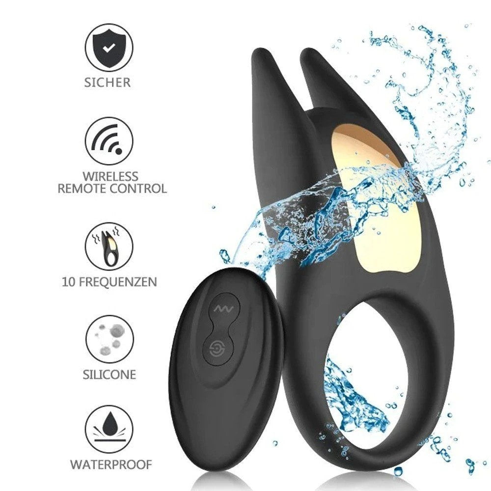 Winyi Lucas II Klitoris Uyarıcı Uzaktan Kumandalı Penis Halkası