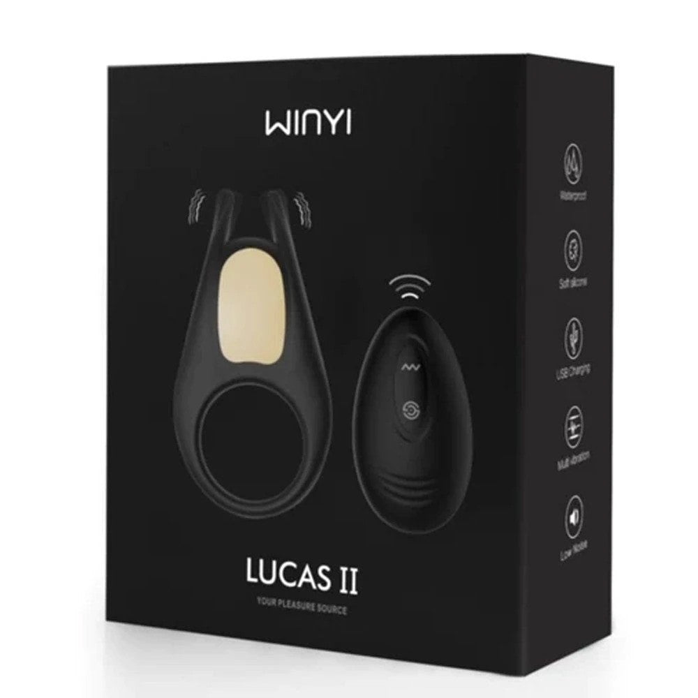 Winyi Lucas II Klitoris Uyarıcı Uzaktan Kumandalı Penis Halkası