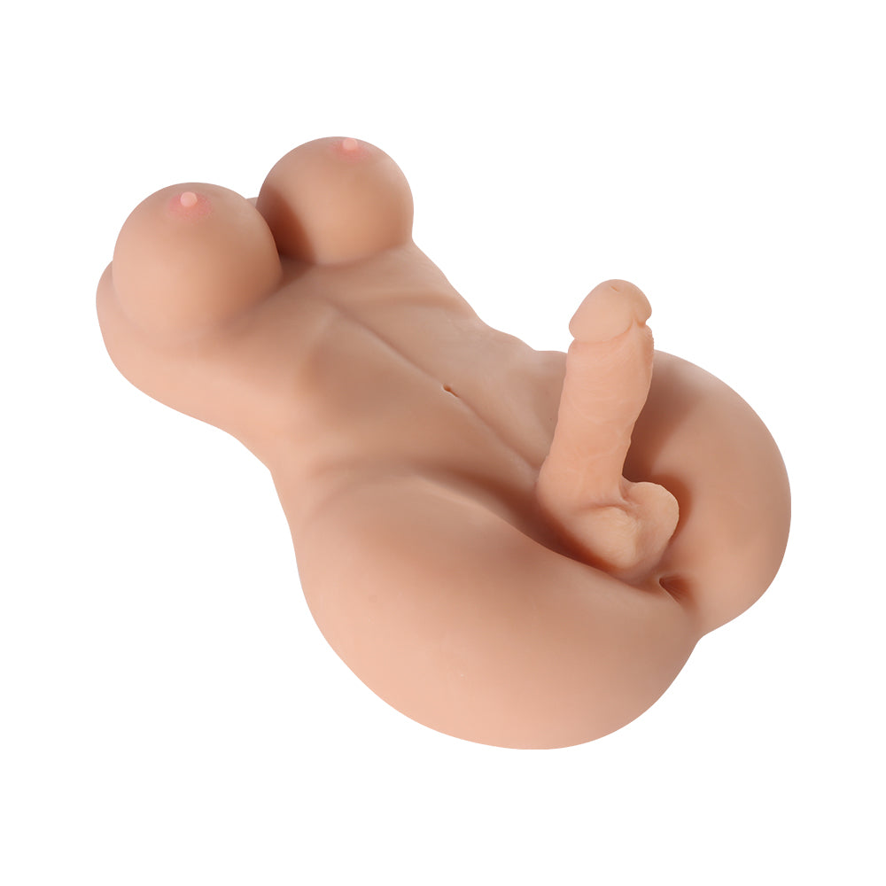 Xise Nalada Penisli ve Göğüslü Ladyboy Masturbator XS-MA30010 Flesh