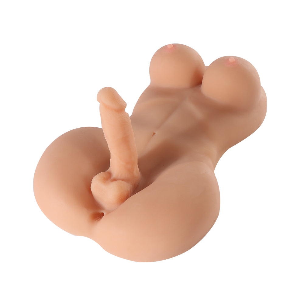 Xise Nalada Penisli ve Göğüslü Ladyboy Masturbator XS-MA30010 Flesh