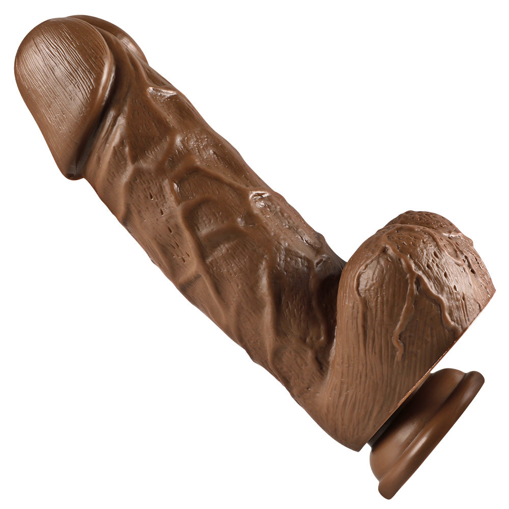 Xise Dildo Series X-Men Flexible Belden Bağlamalı Kalın Realistik Penis XS-WBC10011 Brown