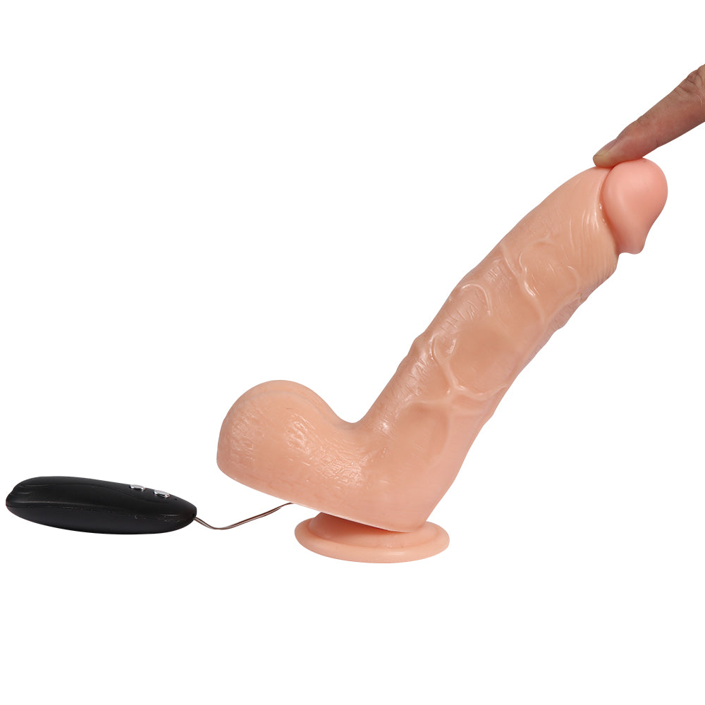 Xise Dildo Series Adam Rubber 21 cm Titreşimli Realistik Penis XS-WBC10012-V Flesh